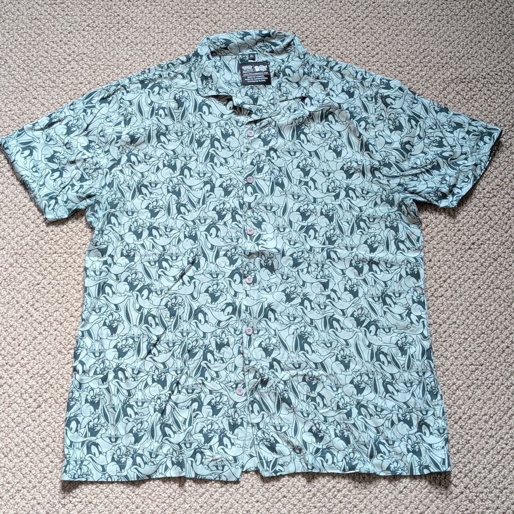 Loony Tunes The Souled Store Mens Casual Short Sleeve Buttoned Regular Fit XL